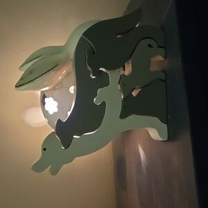 Wolf Puzzle Decor, Wood, Gray and White